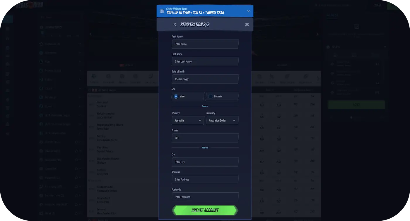 vegashero registration